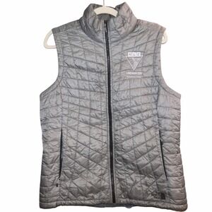 The North Face Women's Large Thermoball Trekker Trek Puffer Vest Gray Has Logo